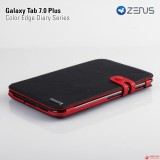 Чехол Zenus Masstige Color Edge Diary для Samsung Galaxy Tab 7.0 Plus P6200(черно-красный)